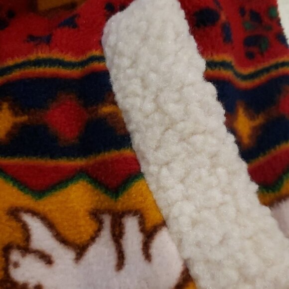 STANFORD Coat Lightweight fleece with Sherpa hoodie 2 front  pockets Size ta - Picture 10 of 11